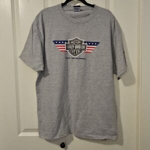 Harley-Davidson T- Shirt Mens  Grey Independence, Powertrain Operations Sz XL